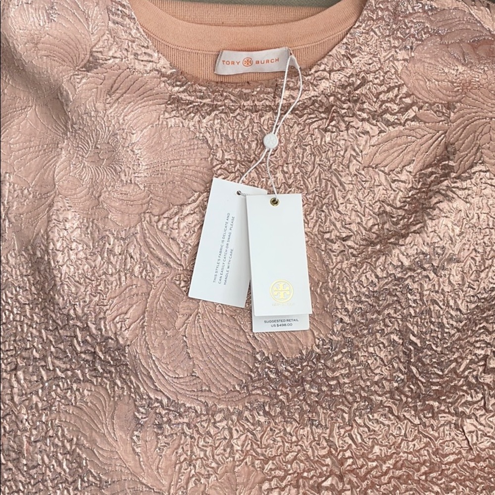Tory Burch Floral Clouque Front Sweater Dress - Picture 7 of 13